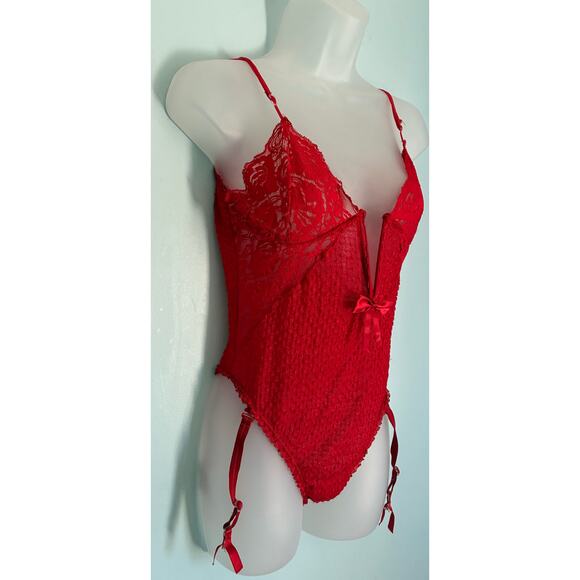 Vintage Andrea Kristoff For Escante Red Body Suit Small - Picture 2 of 9